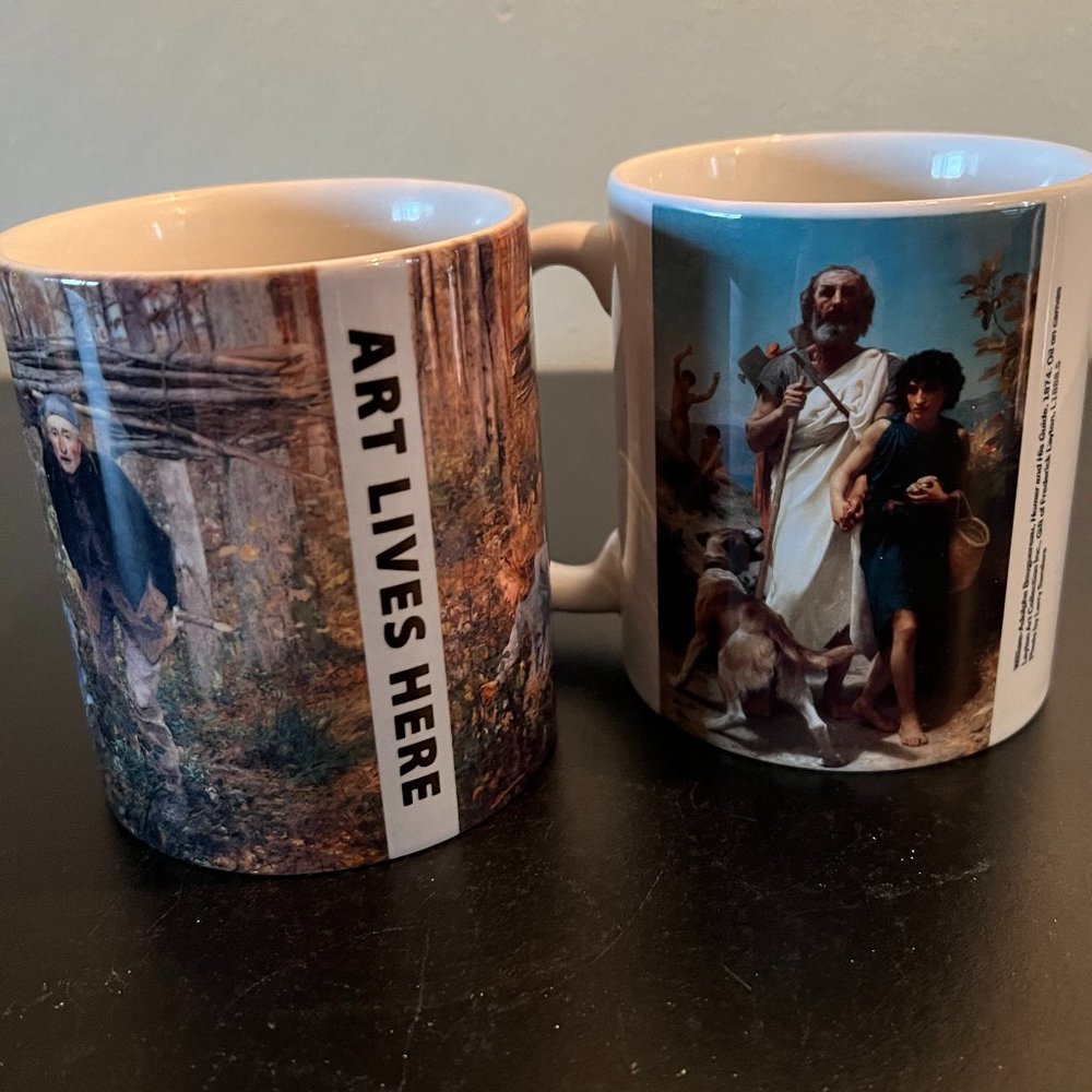 Milwaukee Art Museum Mugs Set of 2 Wisconsin Fine Art Paintings Coffee Cups Gift